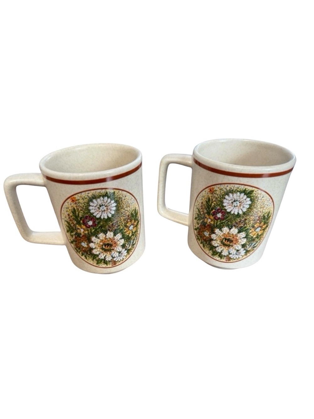 Vintage Lenox Temper-ware Magic Garden Grandmugs Set of 2 1970s Floral